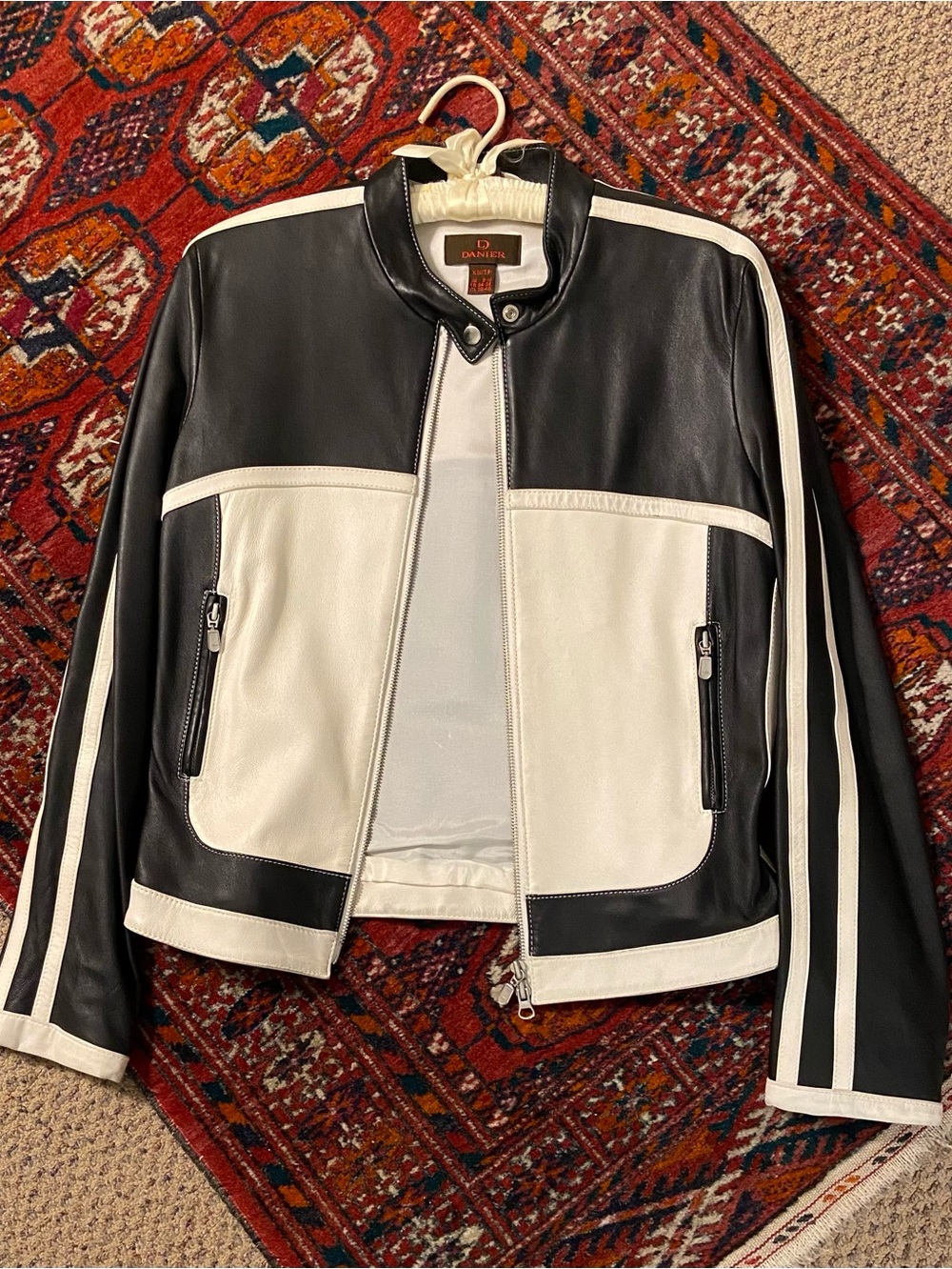 DANIER Women’s Black & White Leather Jacket